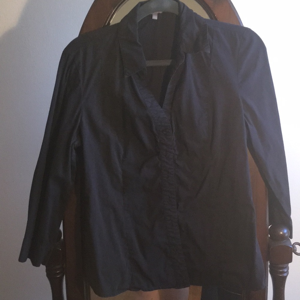 Charlotte Russe 3/4 sleeve v neck button down